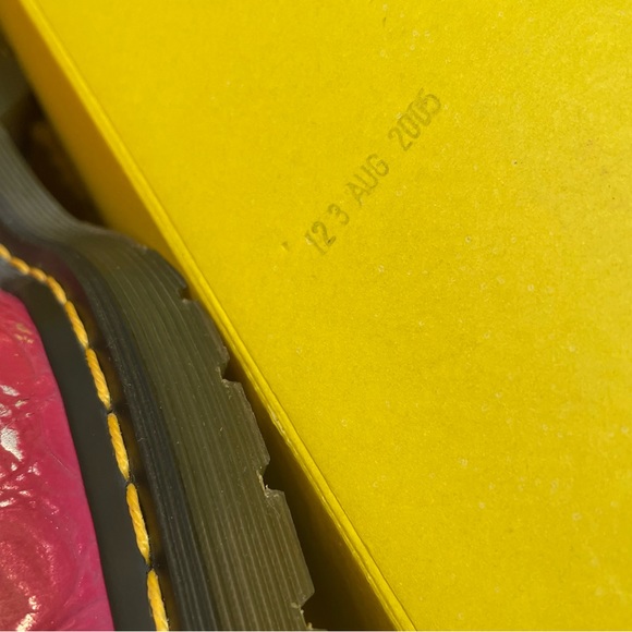 Dr. Martens AirWair Combat boots Pink w/Silver brush strokes 💞 - Picture 11 of 12